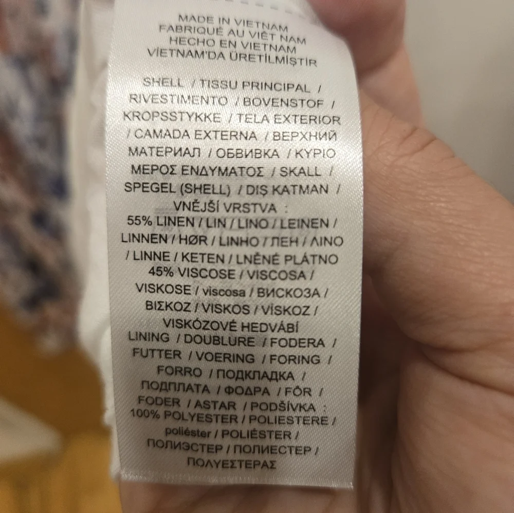 NWOT Ralph Lauren Black Label Multicolor Floral Midi Dress In Linen&Viscose Sz L - Picture 11 of 11